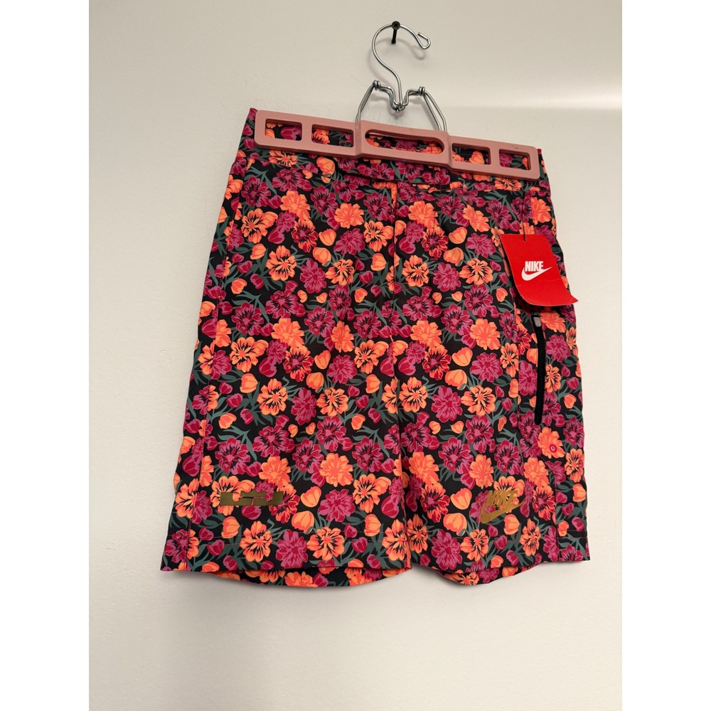 Nike Boys LBJ LeBron James Floral Board Shorts Swim Trunks XS Multicolor New